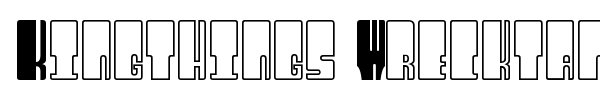 Kingthings Wrecktangle font preview